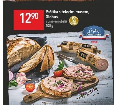 Paštika s telecím masem Játrovka Globus
