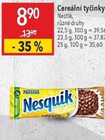 Tyčinka cereální Nesquik Nestlé