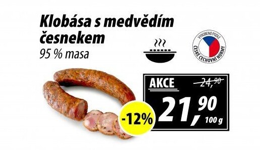 Klobása s medvědím česnekem