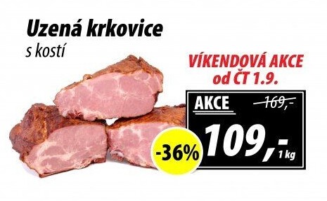 Uzená krkovice s kostí