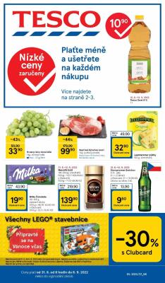 akční leták Tesco 31.8.2022-6.9.2022