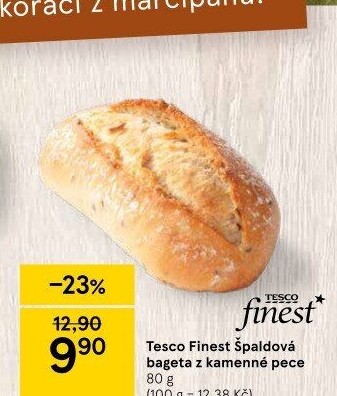 Bageta špaldová Tesco Finest