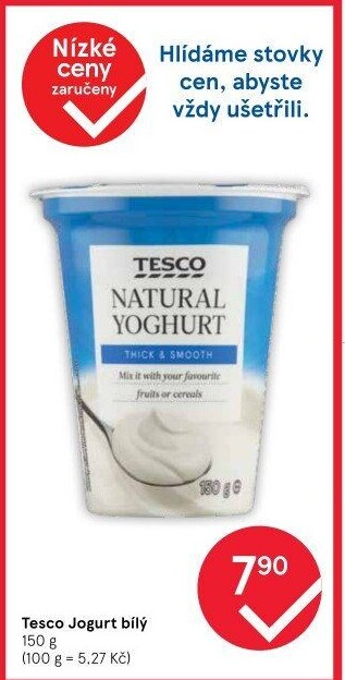 Bílý jogurt Tesco