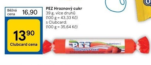 Bonbony z hroznového cukru PEZ