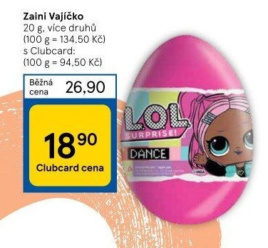 Čokoládové vajíčko s překvapením Zaini