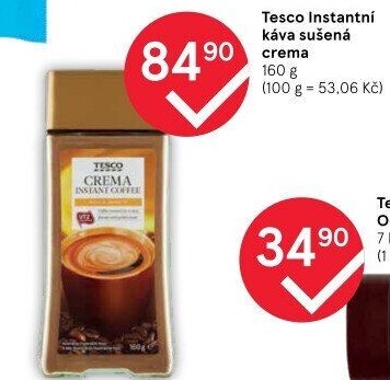 Instantní káva Tesco Crema