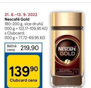 Instantní kávy Nescafé Gold