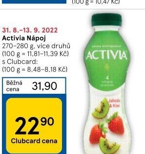 Jogurtový nápoj Activia Danone