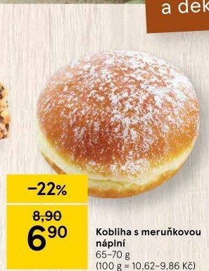 Kobliha s ovocnou náplní