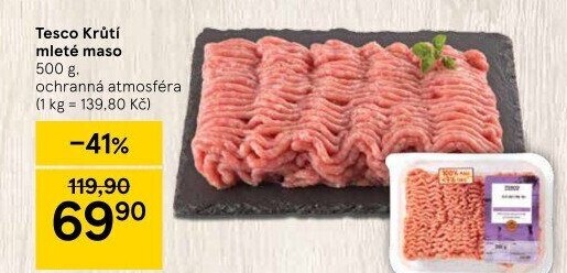 Krůtí mleté maso Tesco