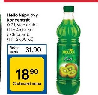 Nápojový koncentrát Hello