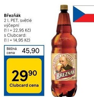 Pivo světlé výčepní 10° Březňák