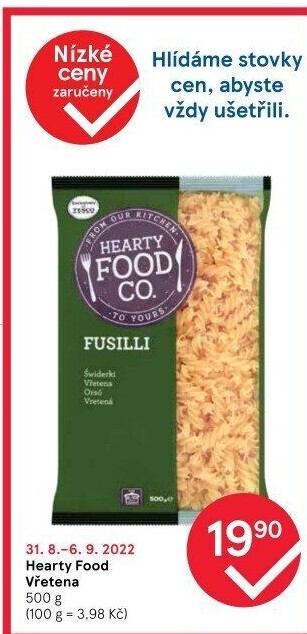 Těstoviny Hearty Food Co Tesco
