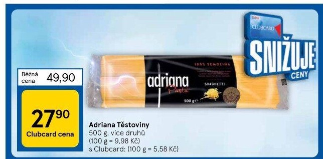 Těstoviny semolinové Adriana