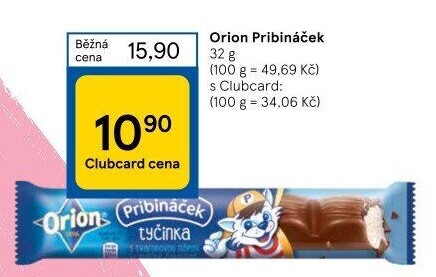 Tyčinka čokoládová Pribináček Orion