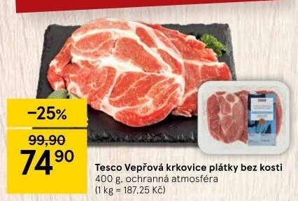 Vepřová krkovice bez kosti Tesco