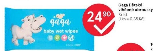 Vlhčené ubrousky dětské Gaga