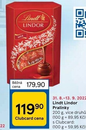 Bonboniéra Pralinky Lindor Lindt