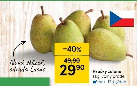 Hrušky zelené