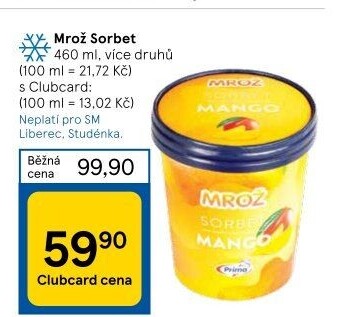 Sorbet v kelímku Mrož Prima