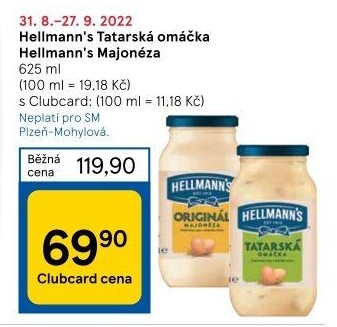 Tatarská omáčka Hellmann'