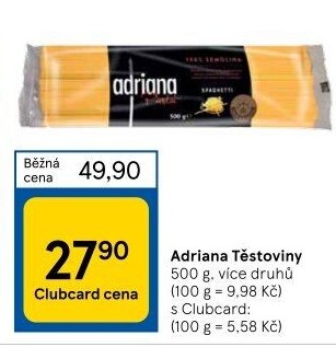 Těstoviny semolinové Adriana