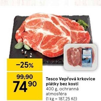 Vepřová krkovice bez kosti Tesco