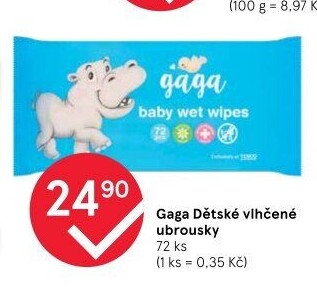 Vlhčené ubrousky dětské Gaga