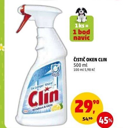 Čističe oken Clin