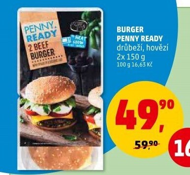 Drůbeží burger Penny Ready