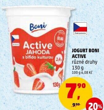 Jogurt ochucený Active Boni