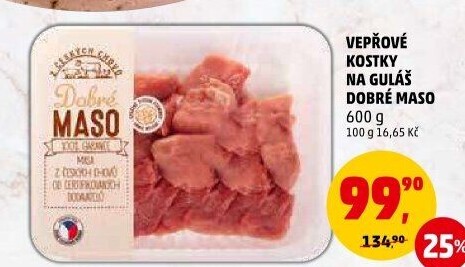 Maso na guláš vepřové Dobré maso
