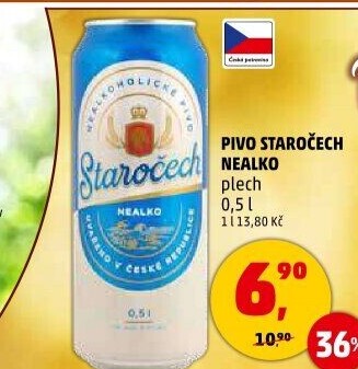 Nealkoholické pivo Staročech