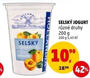 Ochucený jogurt selský Hollandia