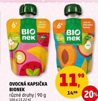Ovocná kapsička bio Bionek
