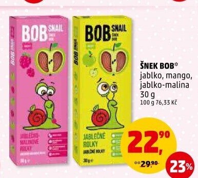 Ovocné pásky Šnek BOB LLC Eco Snack