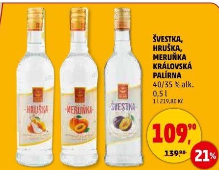 Pálenka švestka Královská palírna