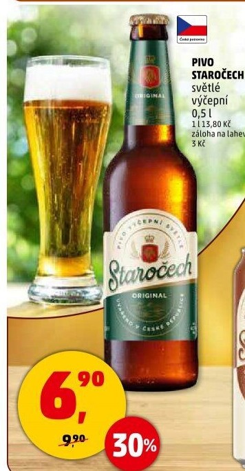 Pivo světlé výčepní 10° Staročech