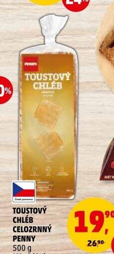 Toustový chléb celozrnný Penny