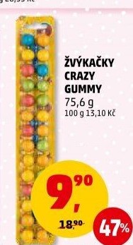 Žvýkačky Crazy Gummy