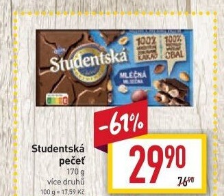Čokoláda Studentská pečeť Orion