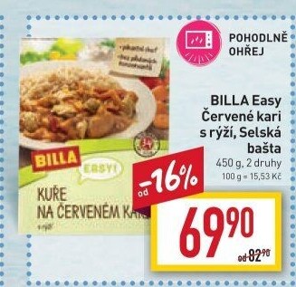 Kari červené s rýží Easy Billa