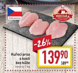 Kuřecí prsa s kostí Vocílka