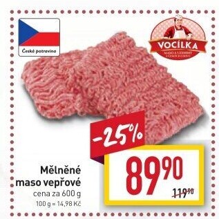 Maso mleté vepřové Vocílka