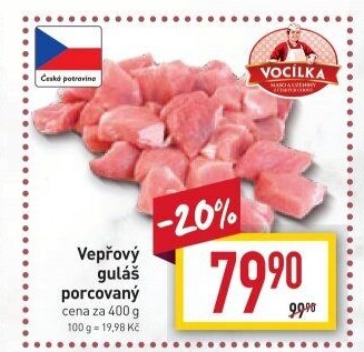 Maso na guláš vepřové Vocílka