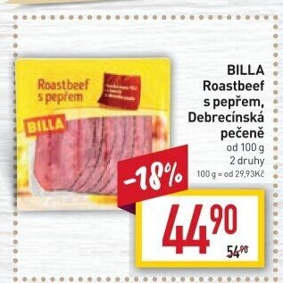 Roastbeef s pepřem Billa