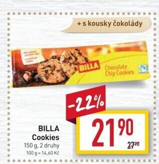 Sušenky Cookies Billa