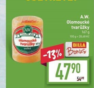 Sýr tvarůžky olomoucké A.W.
