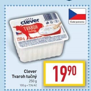 Tvaroh tučný Clever