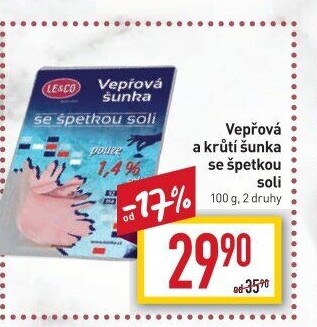 Vepřová šunka se špetkou soli LE&amp